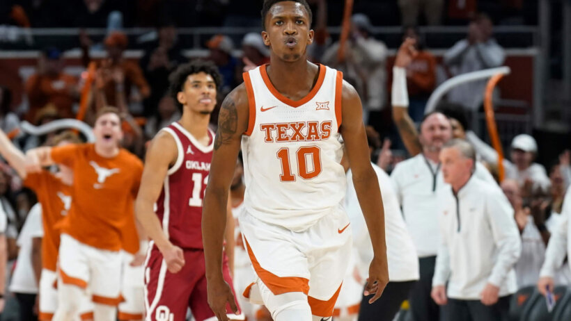 Texas Longhorns guard Sir'Jabari Rice breathing