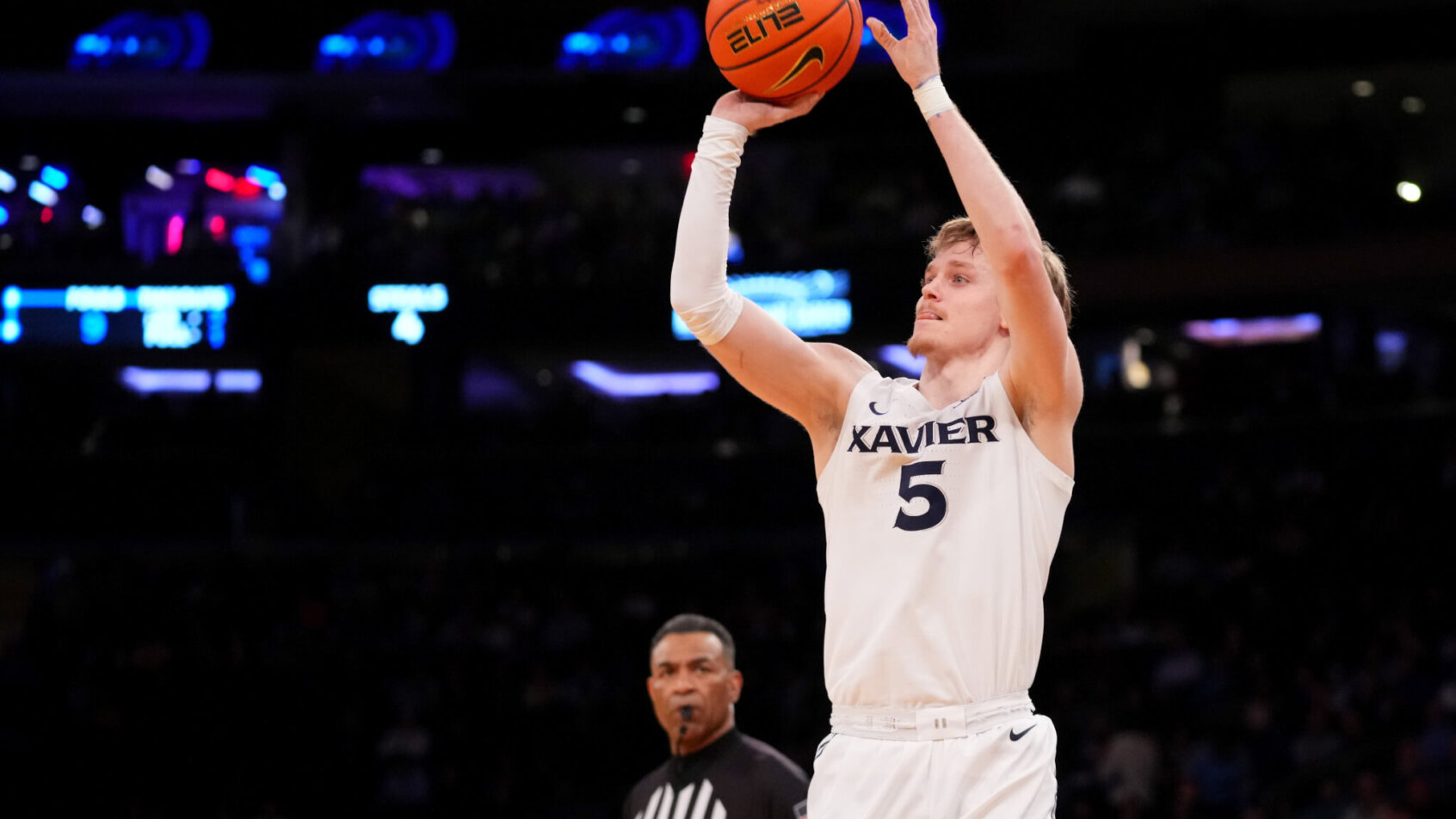 College basketball action.