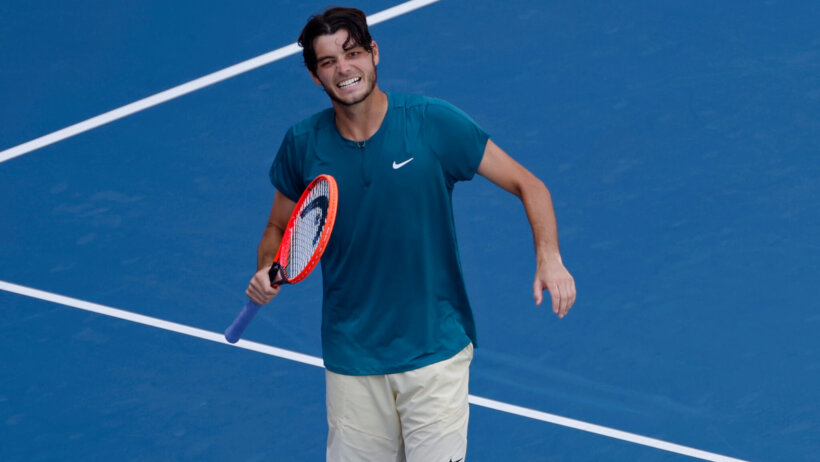 Taylor Fritz celebrating a win