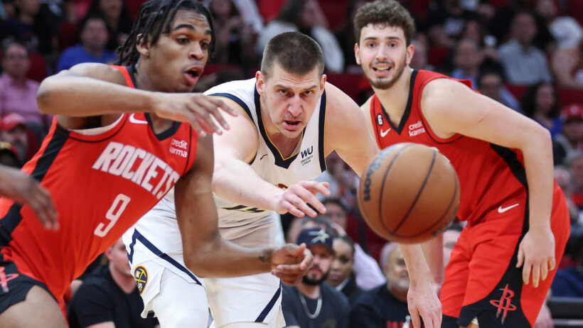 Denver Nuggets center Nikola Jokic. Nuggets vs Jazz