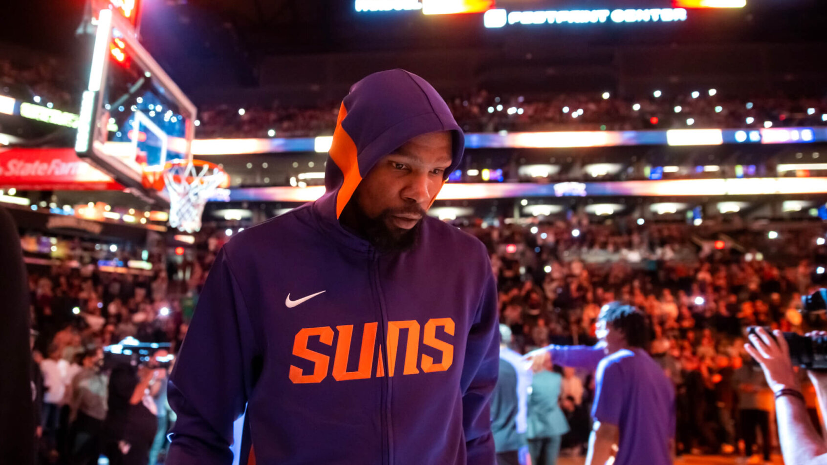 Kevin Durant, pregame, Phoenix Suns