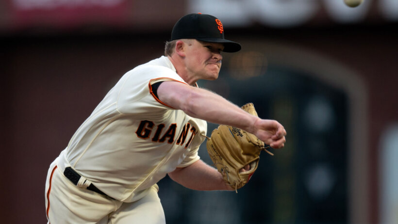 San Francisco Giants starting pitcher Logan Webb throwing a pitch