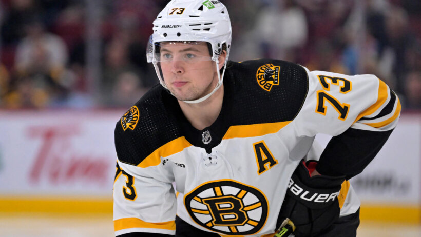 Boston Bruins defenseman Charlie McAvoy (73)
