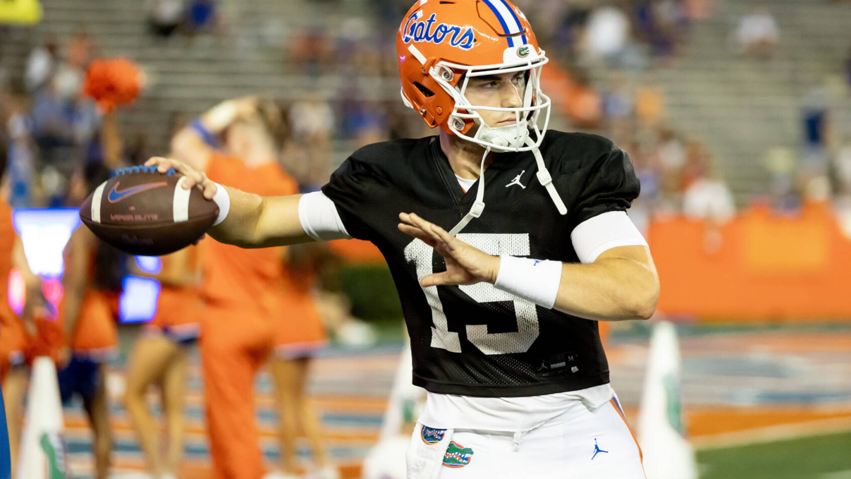 Florida Gators quarterback Graham Mertz looks to throw