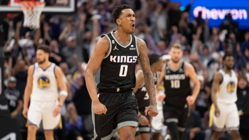 Sacramento Kings guard Malik Monk during the 2023 NBA Playoffs.