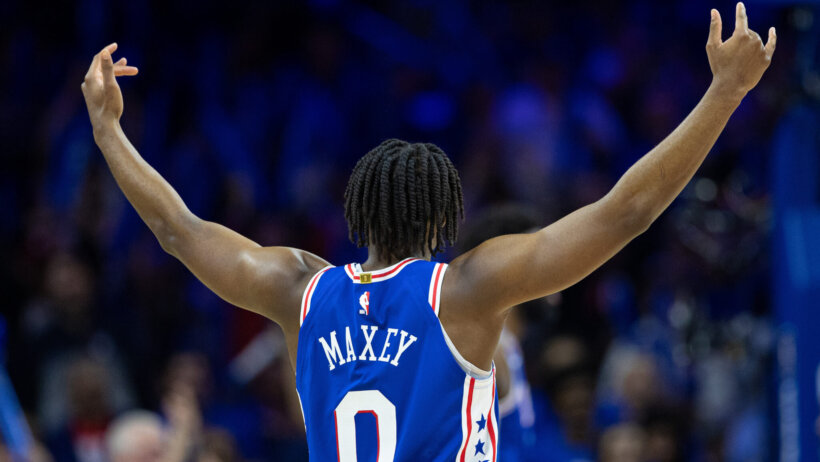 Philadelphia 76ers guard Tyrese Maxey.