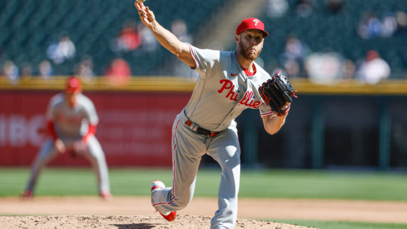Zack Wheeler pitches; Philadelphia Phillies