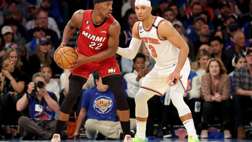 Miami Heat forward Jimmy Butler holding the ball