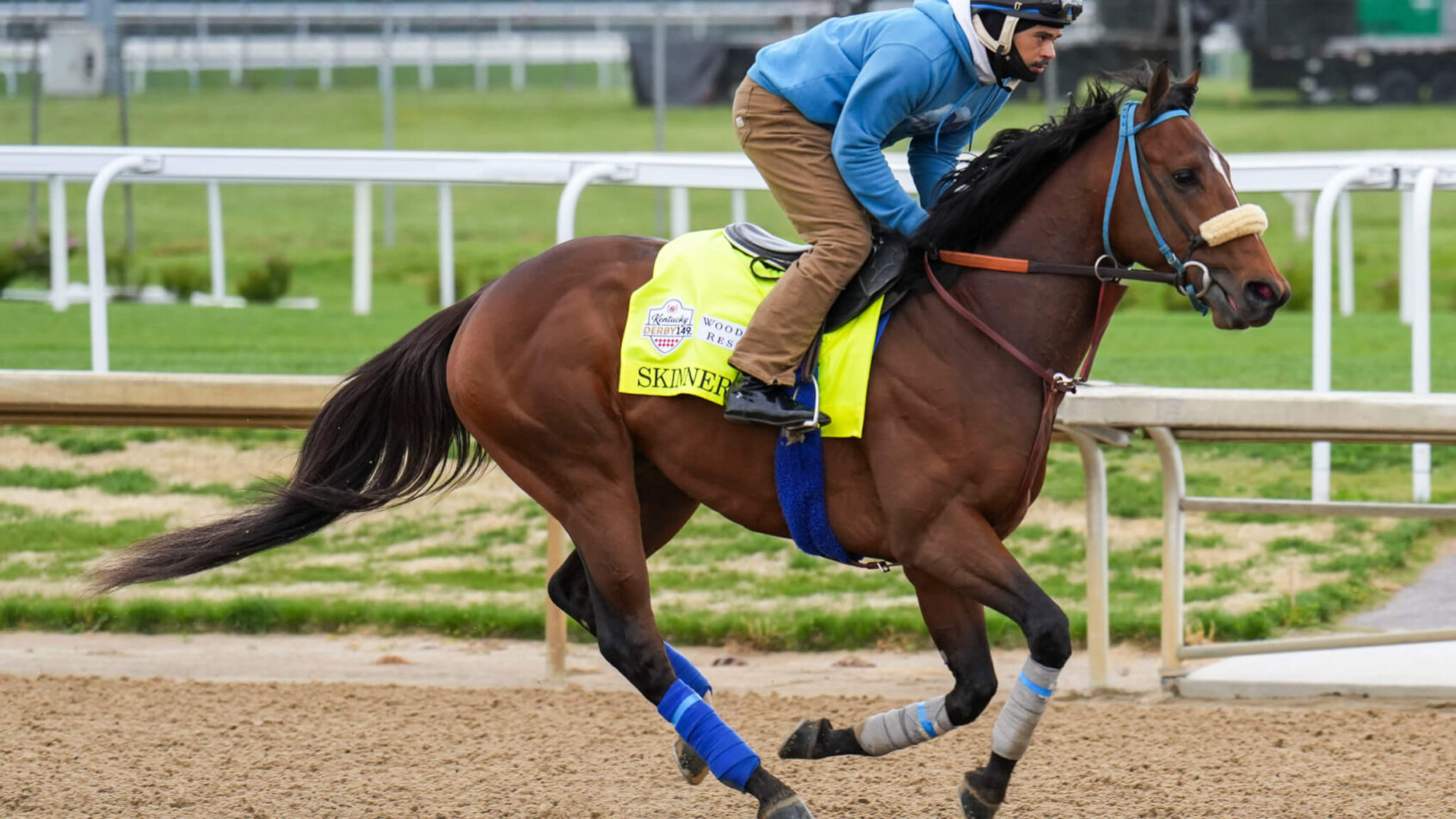 Kentucky Derby contender Skinner does a light work out at Churchill Downs