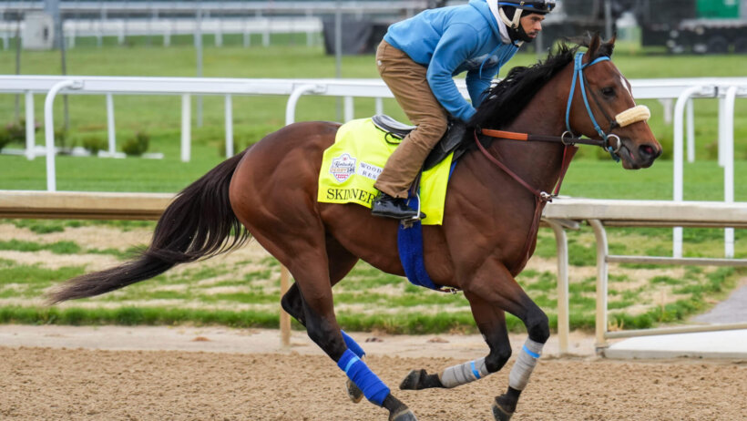 Kentucky Derby contender Skinner does a light work out at Churchill Downs