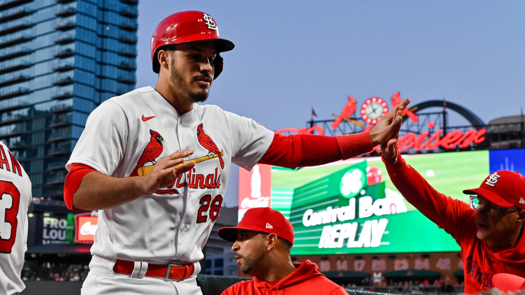 St. Louis Cardinals third baseman Nolan Arenado . Tigers vs Cardinals