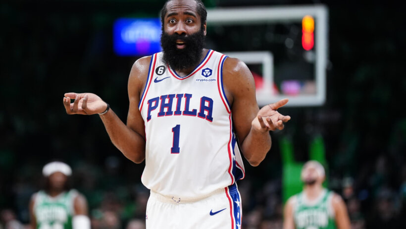 James Harden looking confused