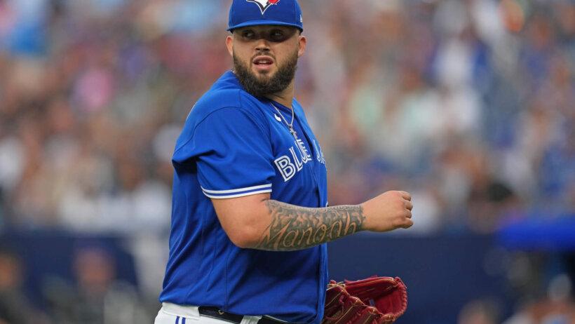 Orioles vs Blue Jays. Blue Jays starting pitcher Alek Manoah