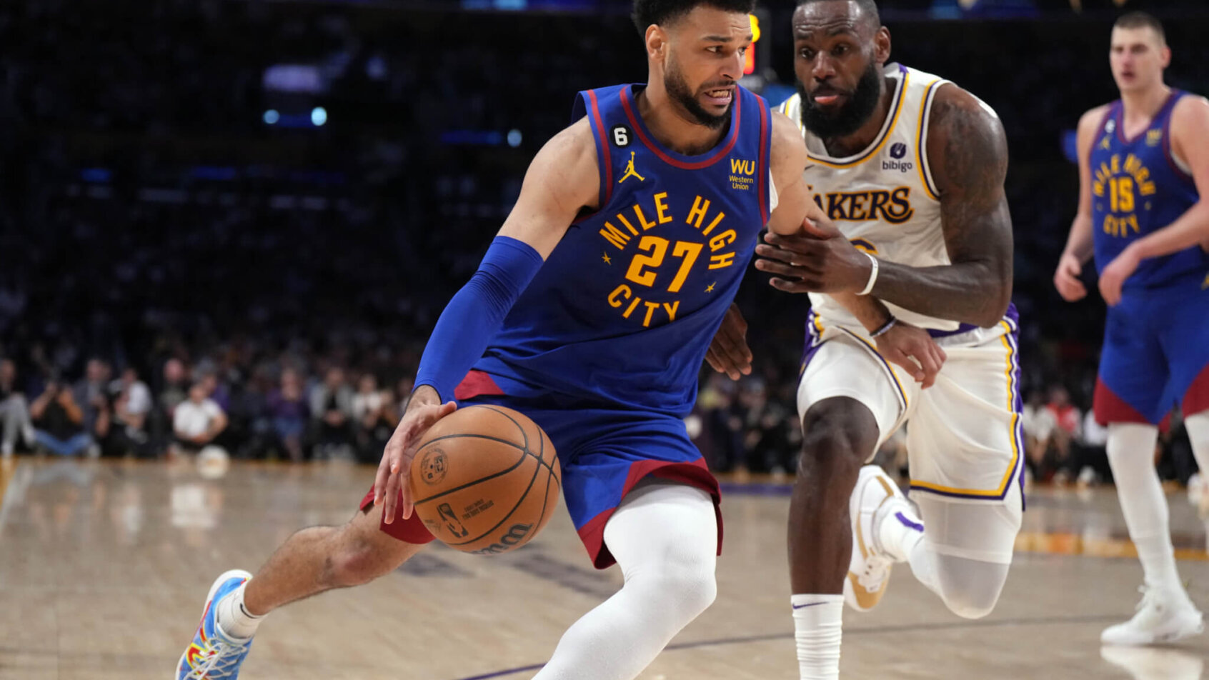 Nuggets vs Lakers.. Nuggets guard Jamal Murray