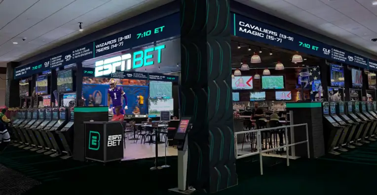 A rendering of ESPN BET's first retail sportsbook.