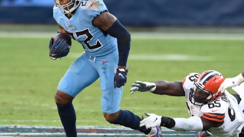 Derrick Henry and the Tennessee Titans are 3.5-point road underdogs to the Cleveland Browns