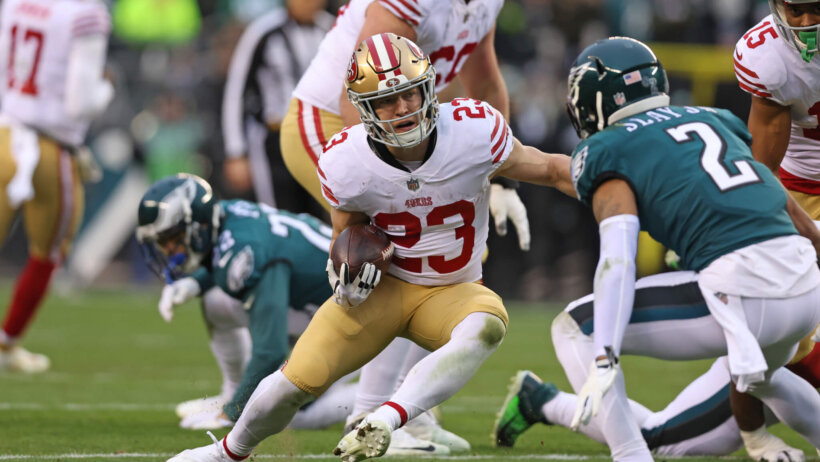 The San Francisco 49ers are 2.5-point road favorites over the Philadelphia Eagles.