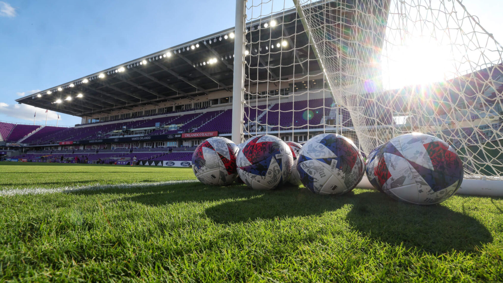 a general view of the stadium before a match featuring Orlando City SC and Atlanta United FC at Exploria Stadium