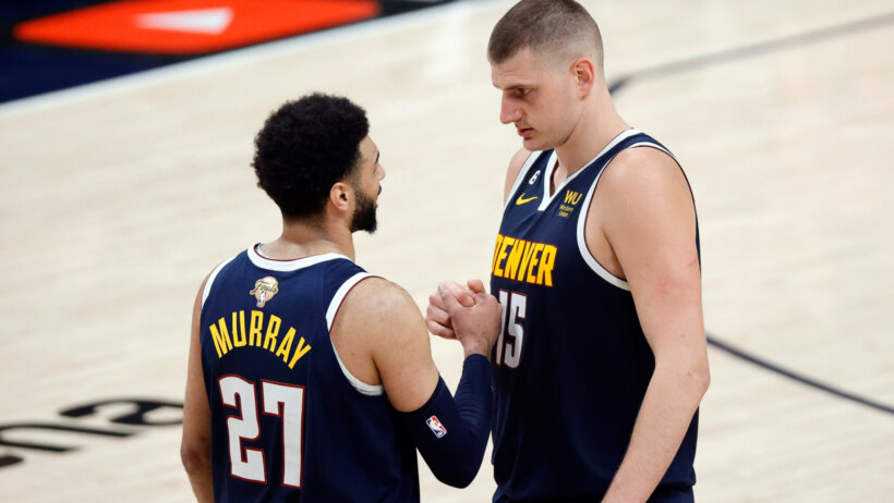 Denver Nuggets star players Nikola Jokic and Jamal Murray.