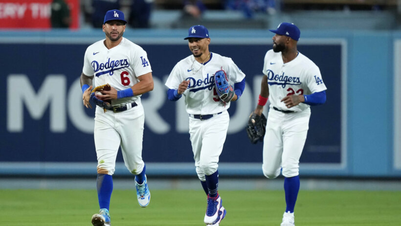 Mookie Betts and his LA Dodgers teammates.
