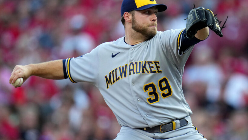 Milwaukee Brewers ace pitcher Corbin Burnes.