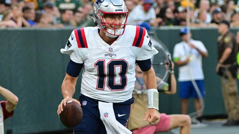 New England Patriots quarterback Mac Jones.