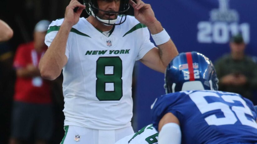 New York Jets superstar QB Aaron Rodgers.