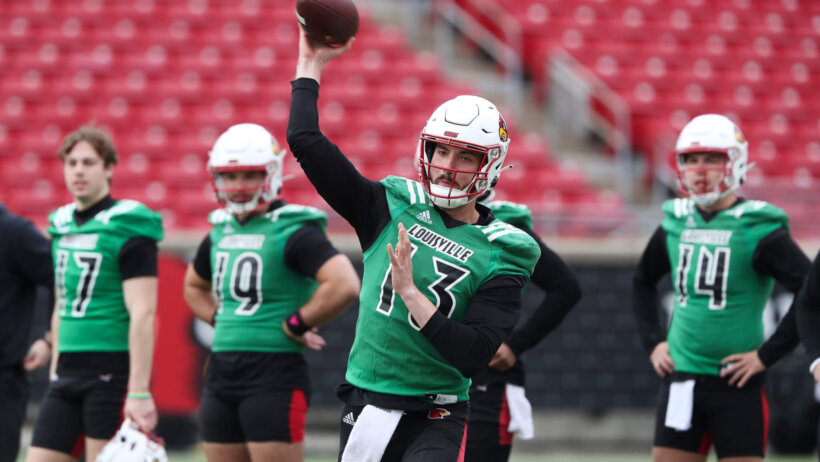 U of L QB Jack Plummer (13).