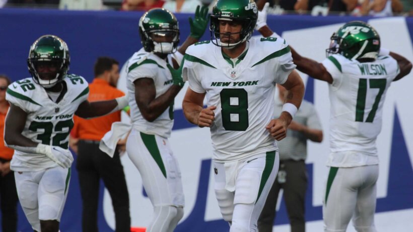 New York Jets QB Aaron Rodgers.
