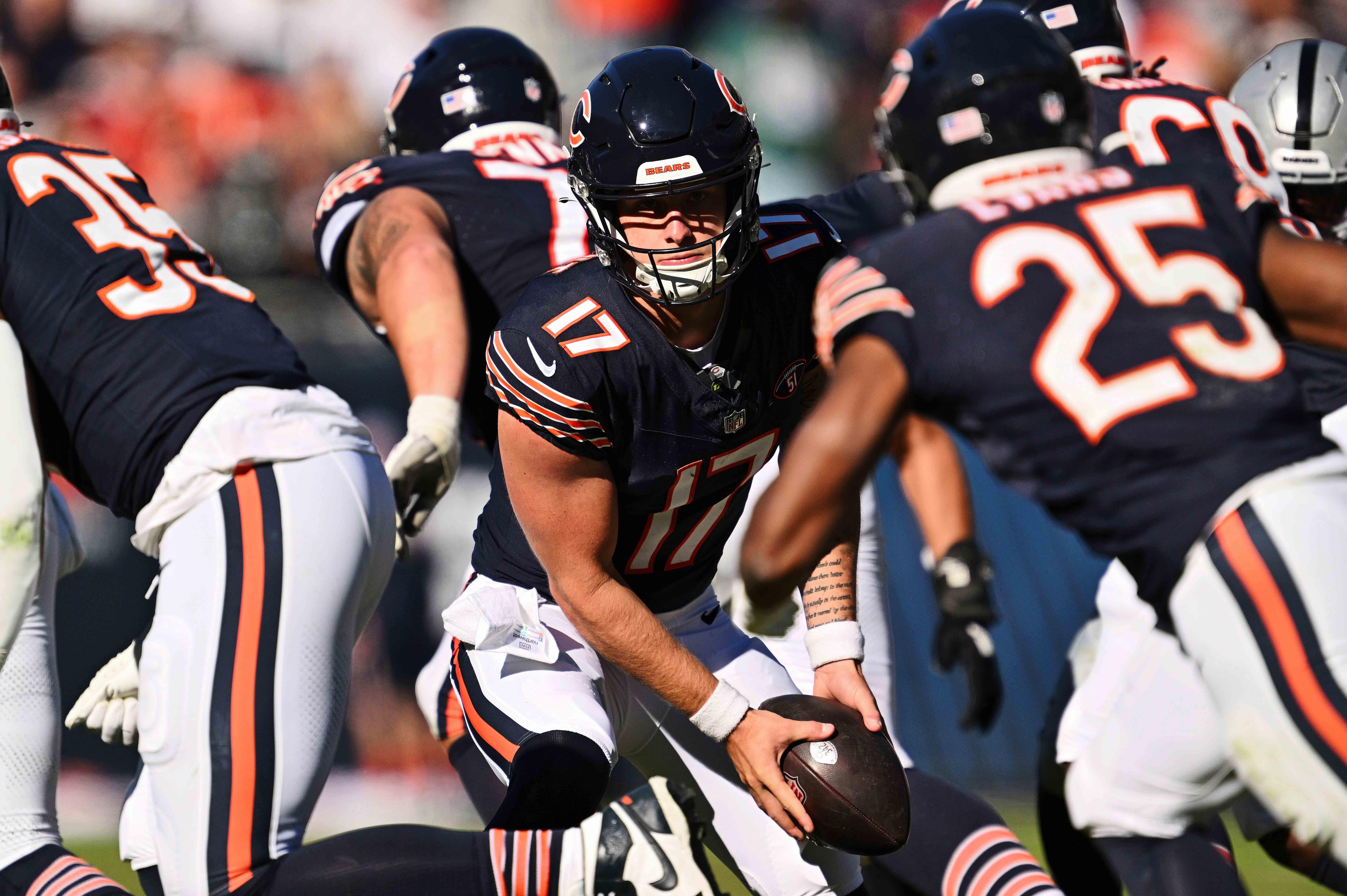 Bet the under on passing yards for Chicago QB Tyson Bagent in the Bears vs Chargers player props.