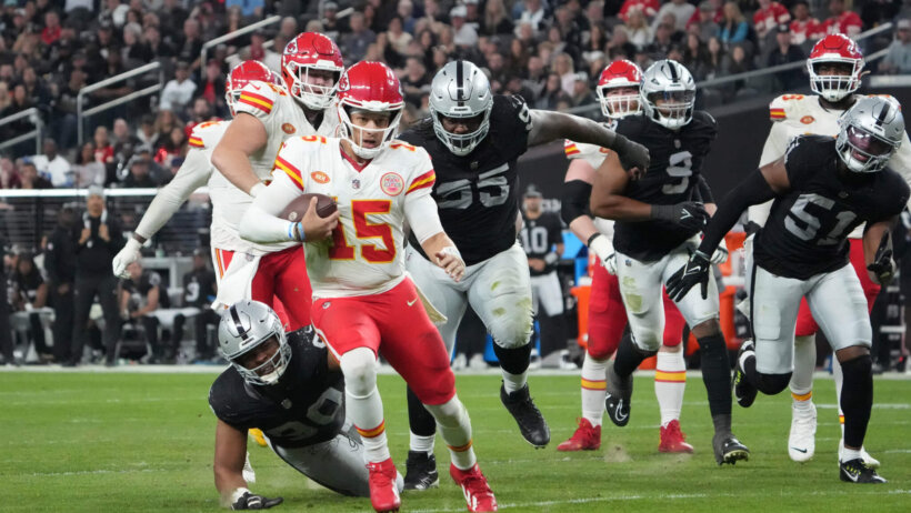 The Chiefs are 10-point home favorites over the Raiders in their Week 16 NFL game.