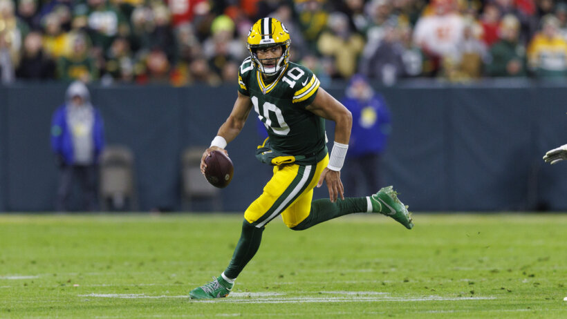 In the Packers vs Giants player props, the passing yardage total for Green Bay QB Jordan Love is 228.5 yards.