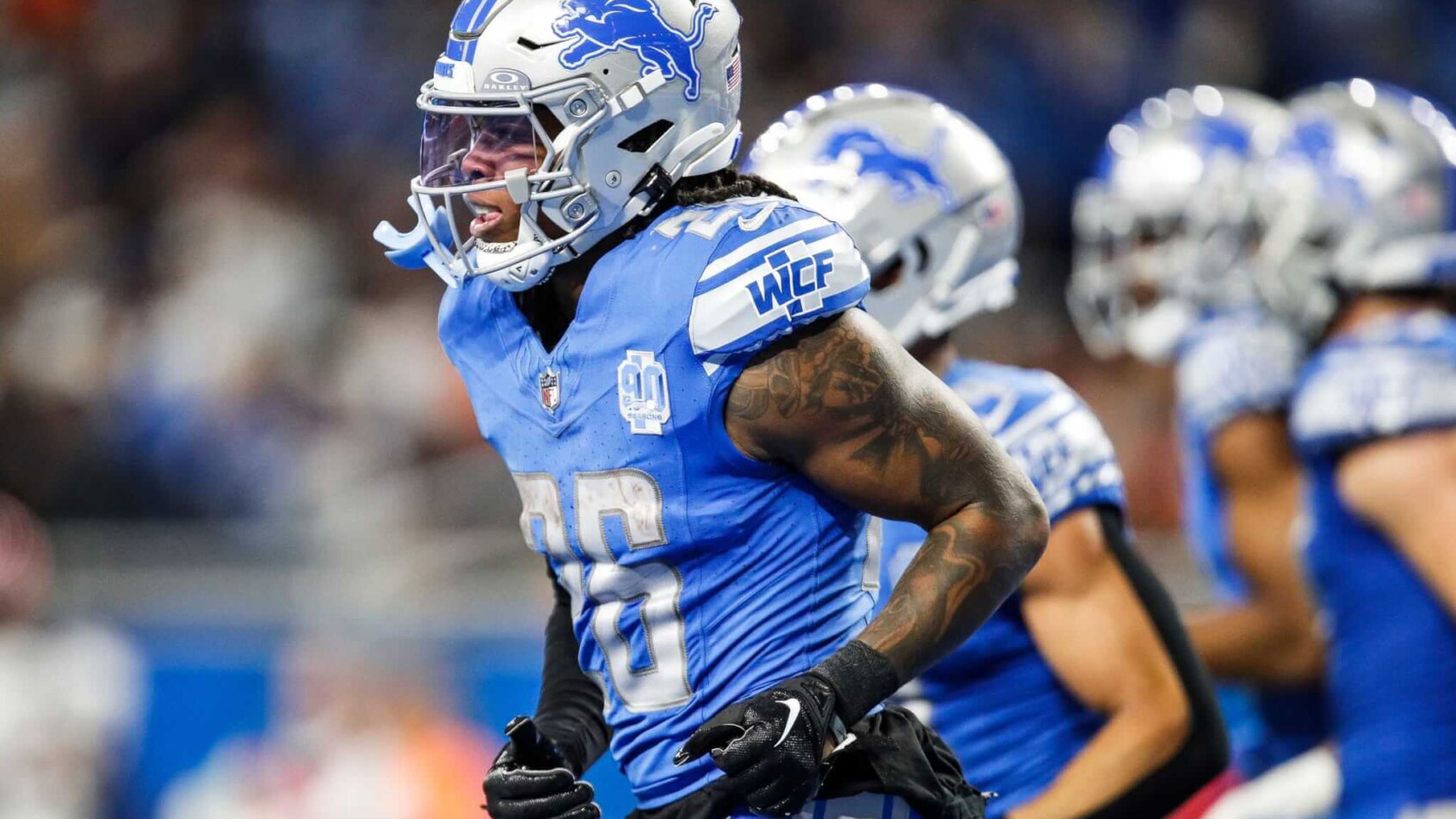 Jahmyr Gibbs is +110 to score an anytime TD in the Lions vs Cowboys player props.
