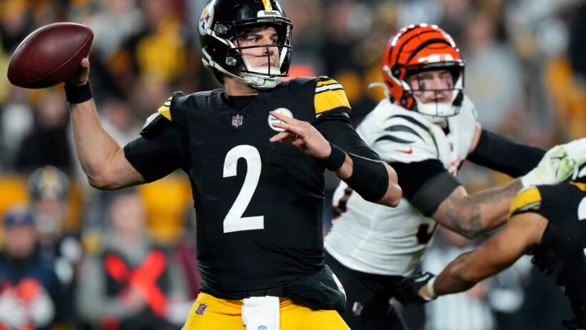 Mason Rudolph and the Steelers are 4-point road favorites over the Ravens.