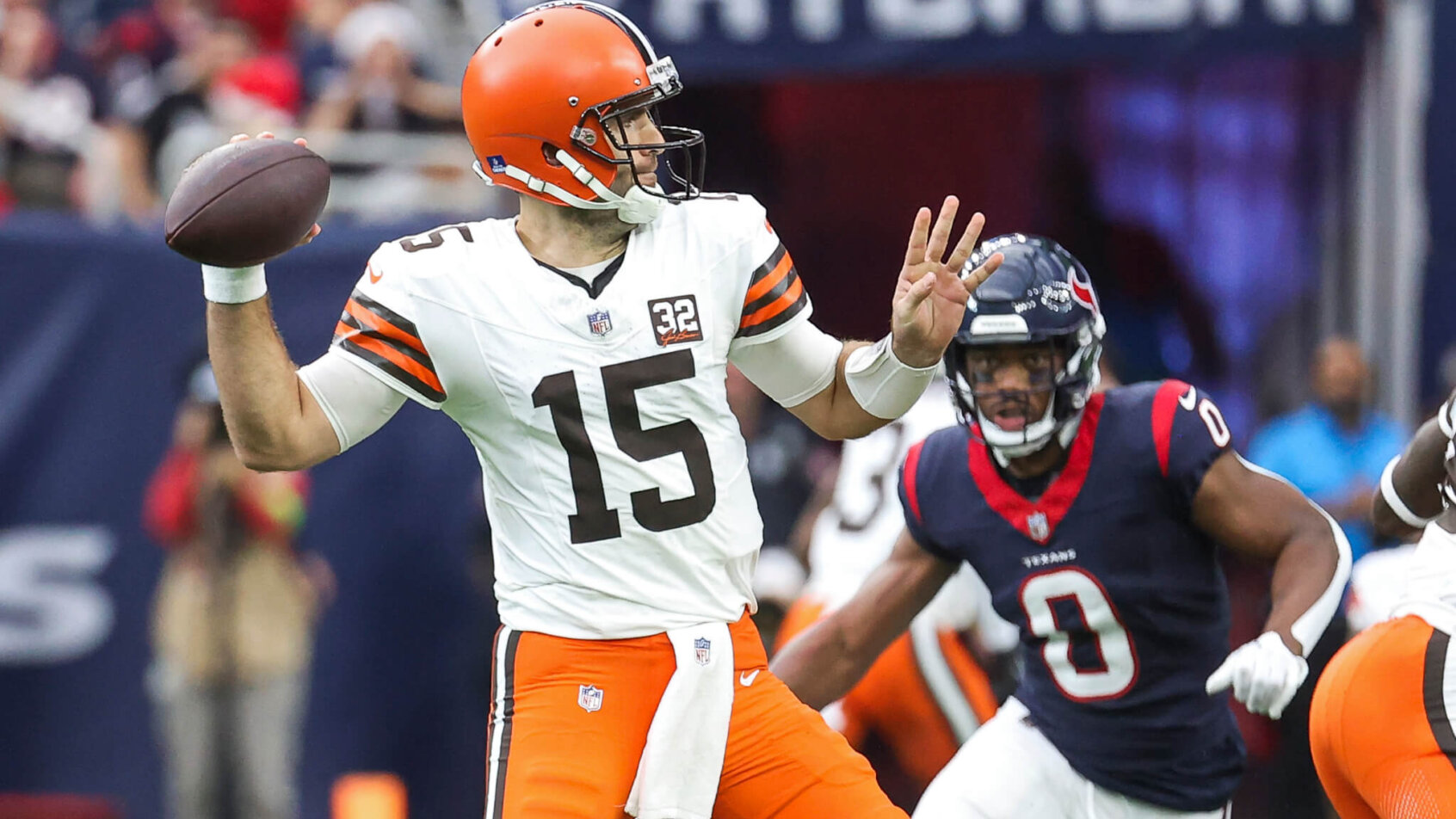 The Jets are 7.5-point road underdogs facing the Browns and their old QB Joe Flacco.