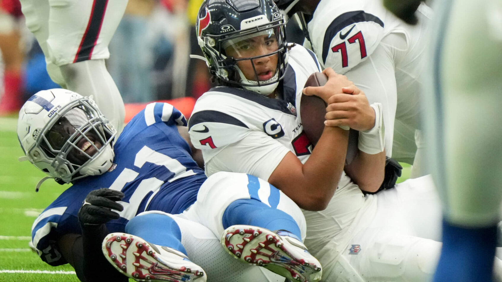 The Texans are 1.5-point favorites at the Colts on the NFL Week 18 schedule.