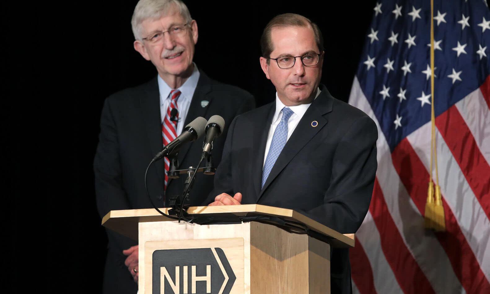 Alex Azar speaking at NIH