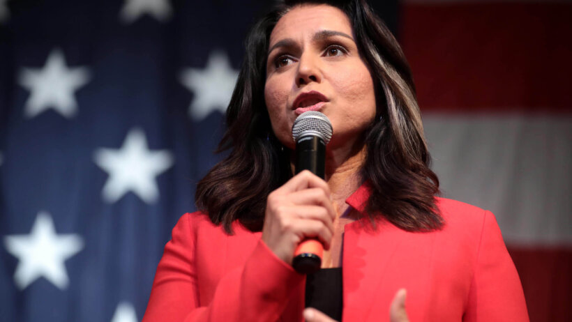 Tulsi Gabbard speaking to a crowd