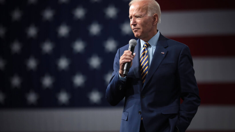 Joe Biden at a campaign rally.