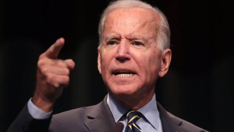 Joe Biden making a point