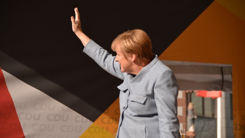 Angela Merkel after an event
