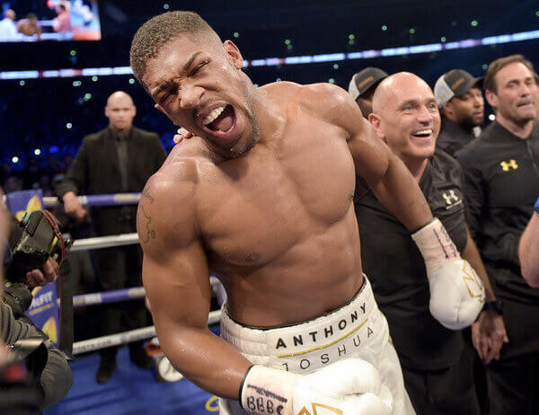 Anthony Joshua screaming