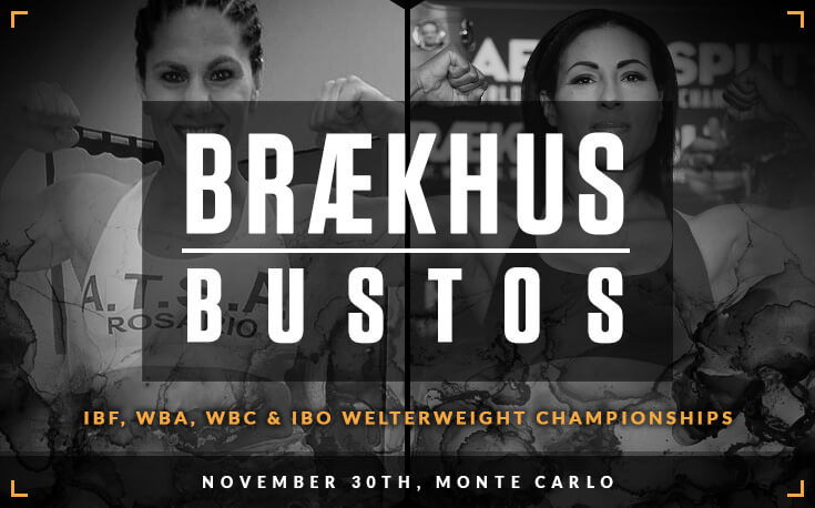 Cecilia Braekhus and Victoria Bustos in a matchup image