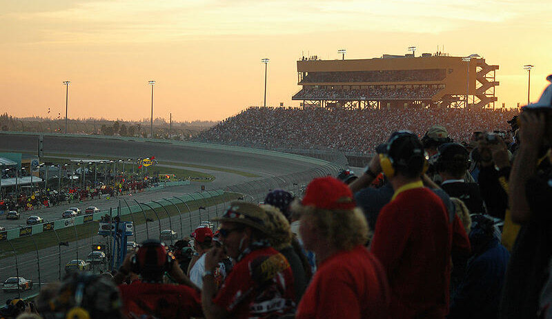 Sun setting at Homestead-Miami