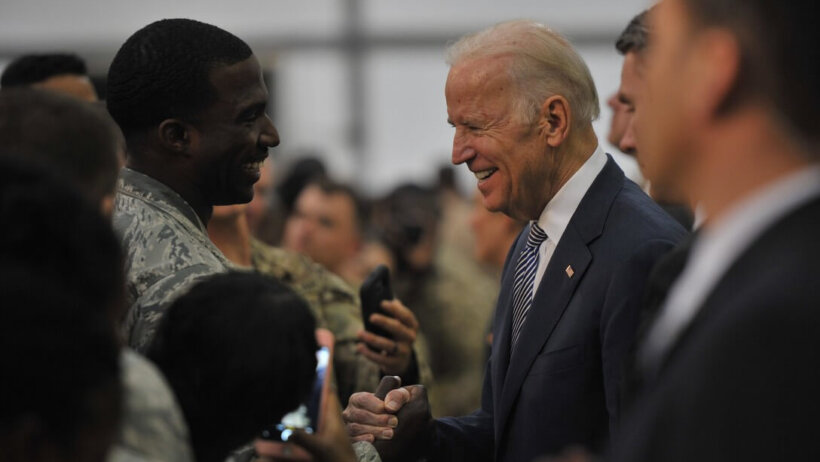 Joe Biden meeting and greeting