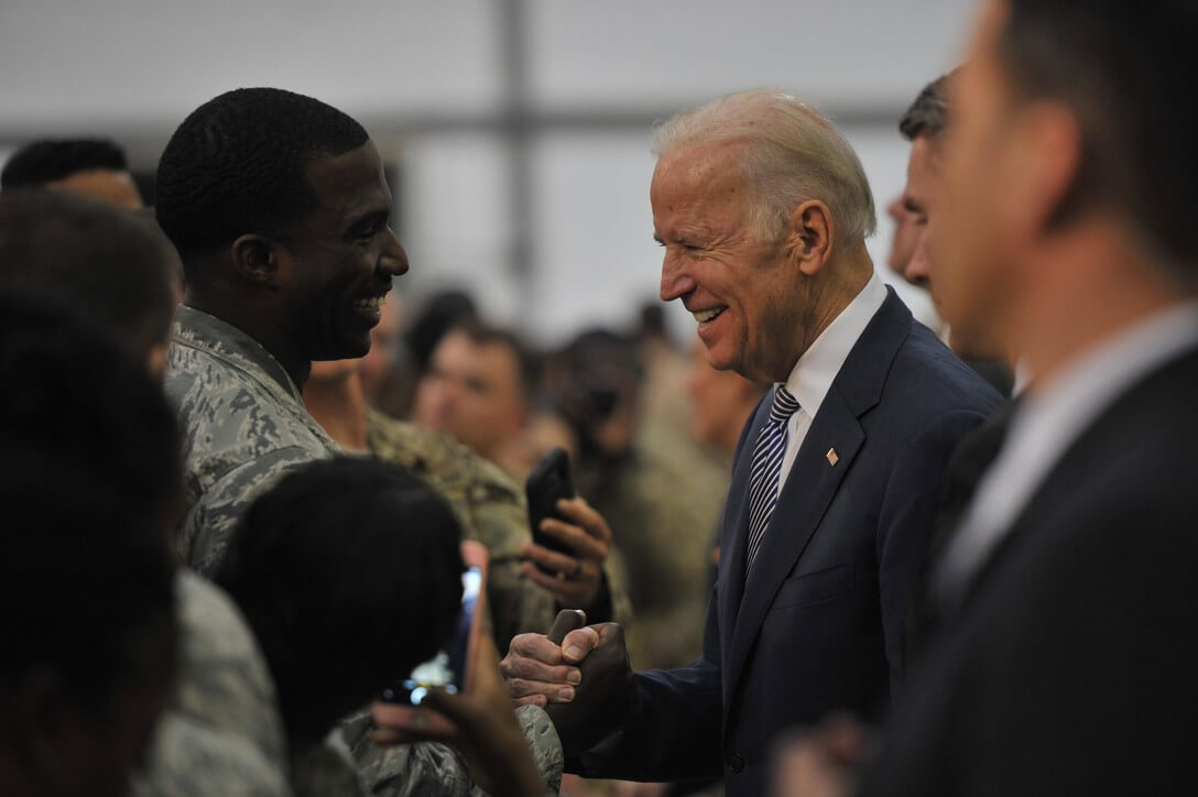Joe Biden meeting and greeting