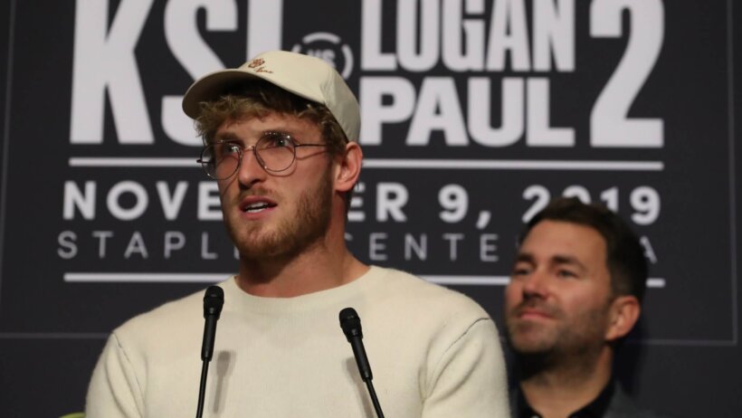 Logan Paul at a press conference