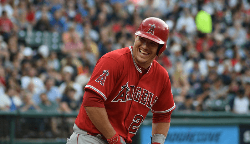 Mike Trout laughing