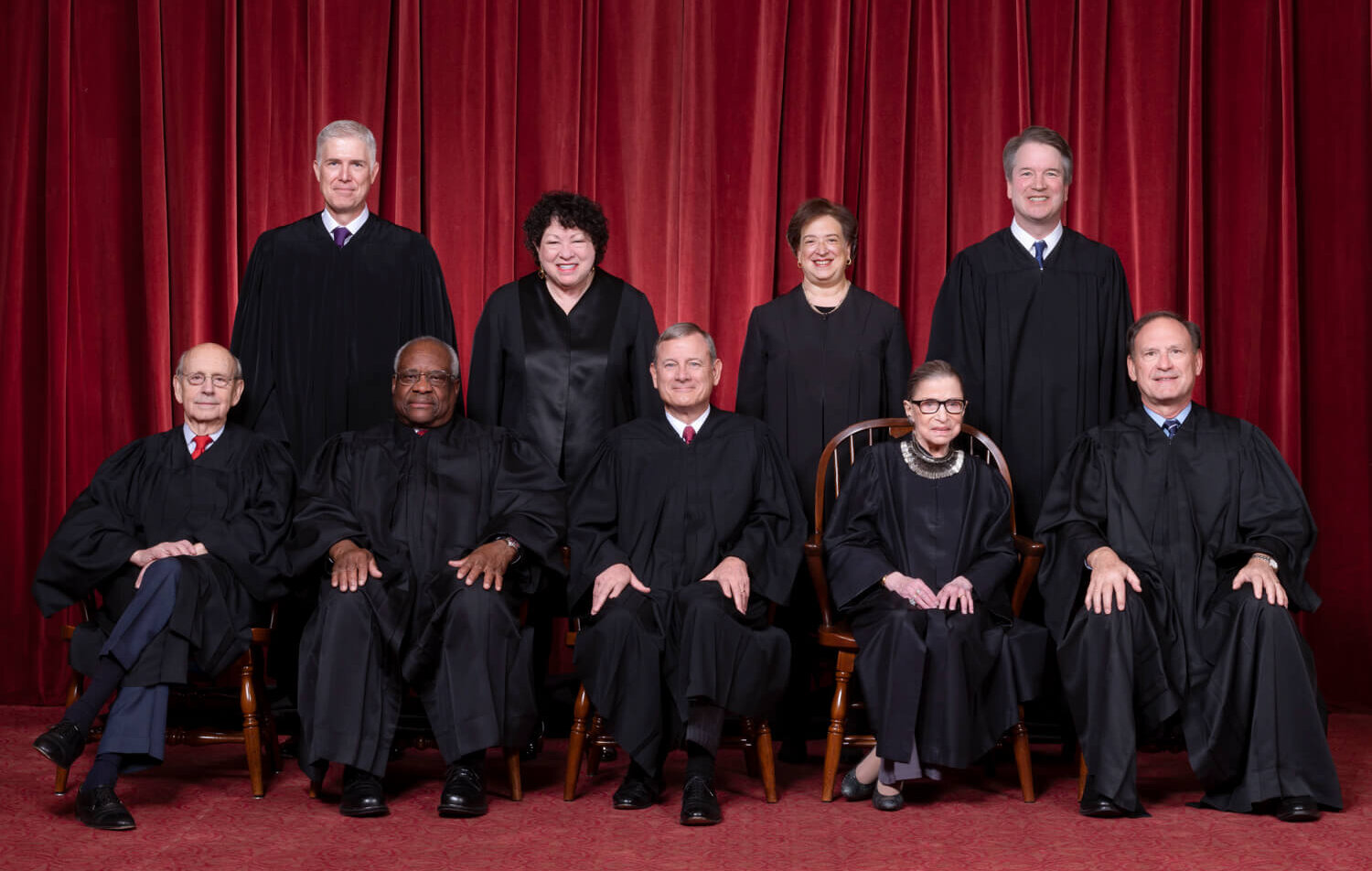 Group photo of the Roberts Court