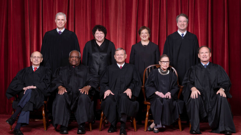 Group photo of the Roberts Court